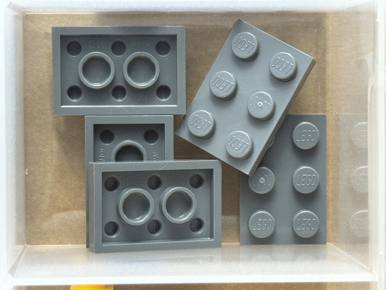 LEGO Parts - Dark Bluish Gray Plate 2 x 3 - No 3021 - QTY 5
