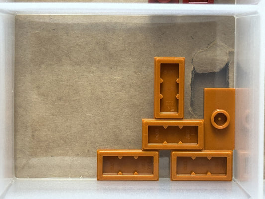 LEGO Parts - Dark Orange Plate 1 x 2 with 1 Stud (Jumper) - No 15573 - QTY 5