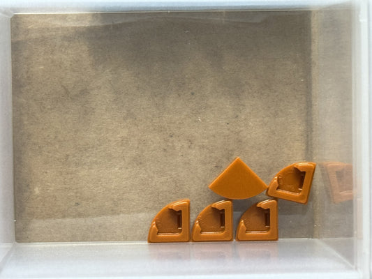LEGO Parts - Dark Orange Tile, Round 1 x 1 Quarter - No 25269 - QTY 5