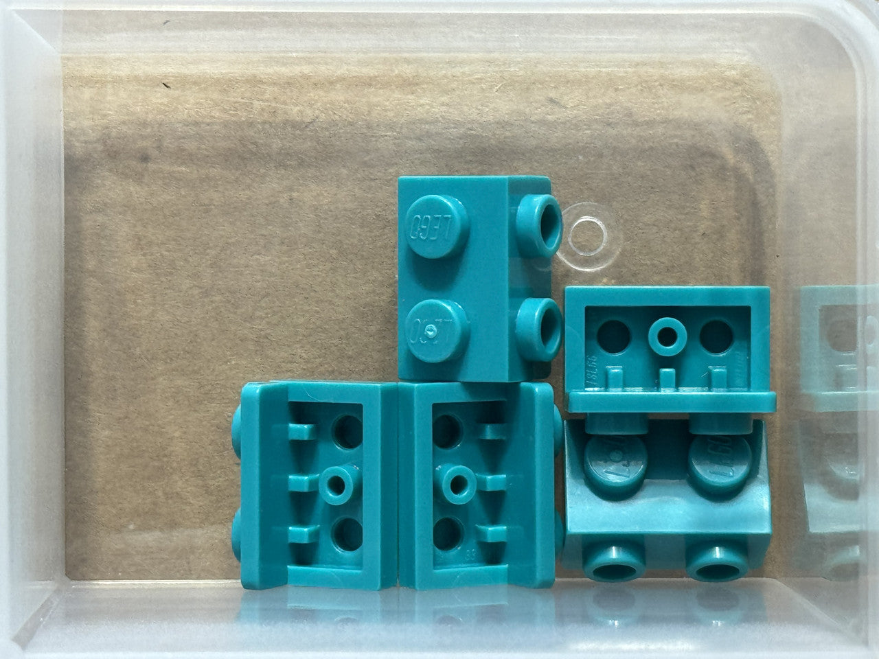 LEGO Parts - Dark Turquoise Bracket 1 x 2 - 1 x 2 - No 99781 - QTY 5