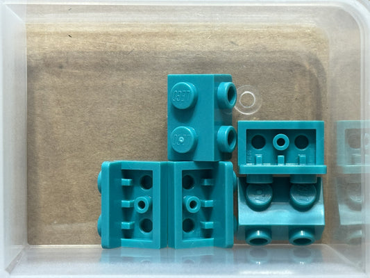LEGO Parts - Dark Turquoise Bracket 1 x 2 - 1 x 2 - No 99781 - QTY 5