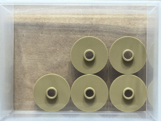 LEGO Parts - Dark Tan Tile, Round 2 x 2 with Open Stud - No 18674 - QTY 5