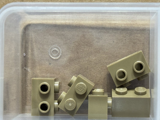 LEGO Parts - Dark Tan Brick 1 x 2 with Studs on 1 Side - No 11211 - QTY 5