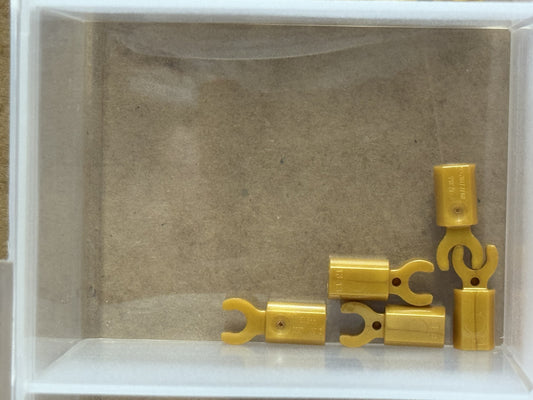 LEGO Parts - Pearl Gold Bar Holder with Clip - No 11090 - QTY 5