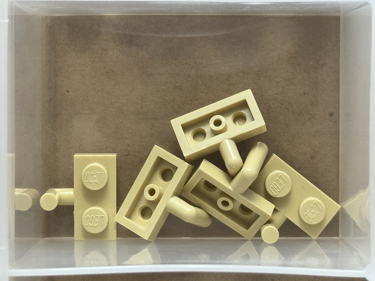 LEGO Parts - Tan Plate 1 x 2 with Bar Arm Up - No 4623b - QTY 5