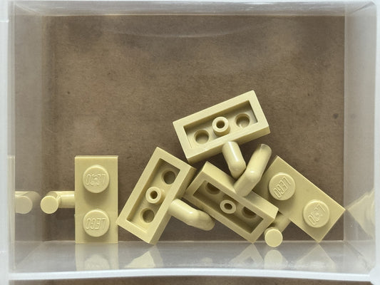 LEGO Parts - Tan Plate 1 x 2 with Bar Arm Up - No 4623b - QTY 5