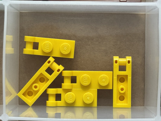 LEGO Parts - Yellow Plate 1 x 2 with Bar Handle on End - No 60478 - QTY 5