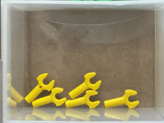 LEGO Parts - Yellow Bar 1L with Clip Mechanical Claw - No 48729b - QTY 5