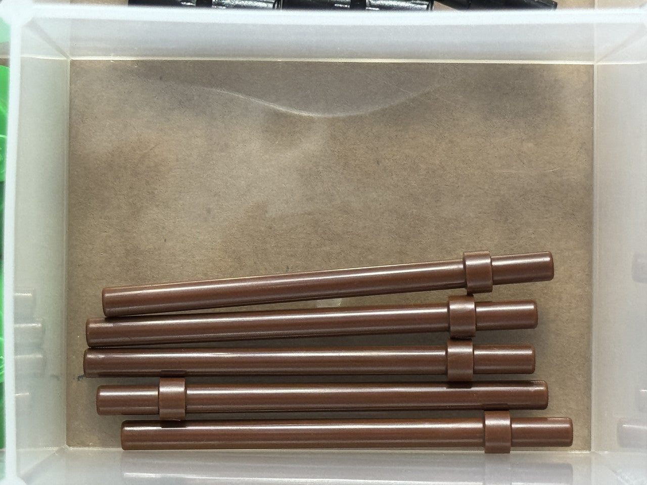 LEGO Parts - Reddish Brown Bar 6L with Stop Ring - No 63965 - QTY 5