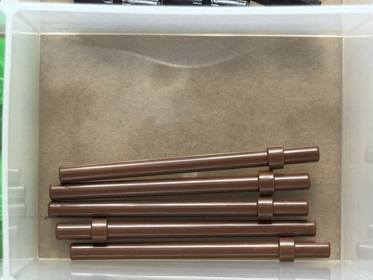 LEGO Parts - Reddish Brown Bar 6L with Stop Ring - No 63965 - QTY 5