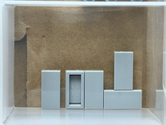 LEGO Parts - Light Bluish Gray Tile 1 x 2 - No 3069 - QTY 5