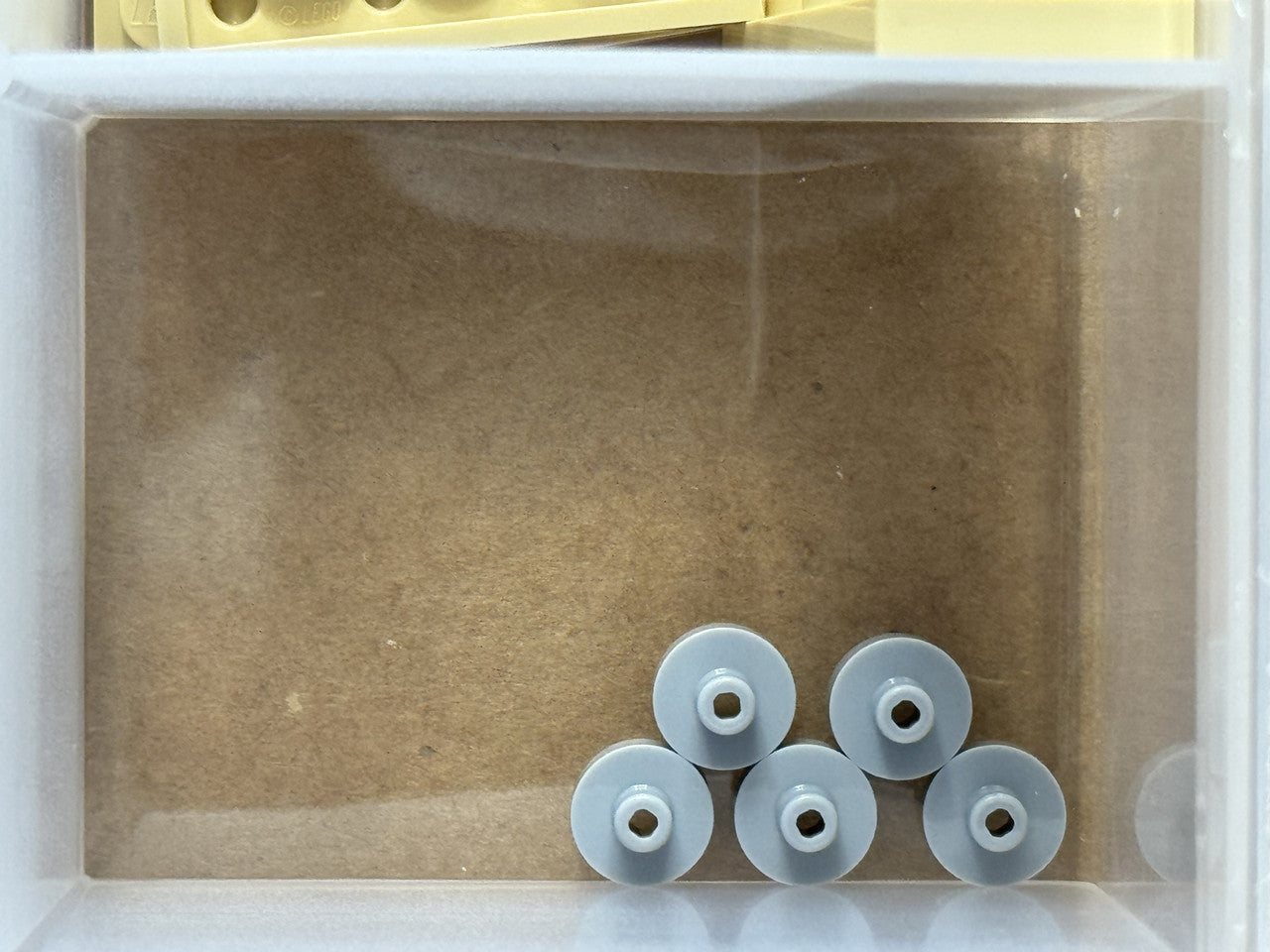 LEGO Parts - Light Bluish Gray Tile, Round 1 x 1 Bar Pin Hole - No 20482 - QTY 5