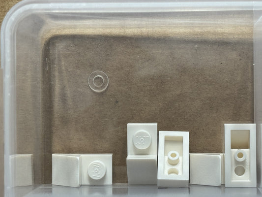 LEGO Parts - White Slope 45 2 x 1 with 2/3 Cutout - No 92946 - QTY 5