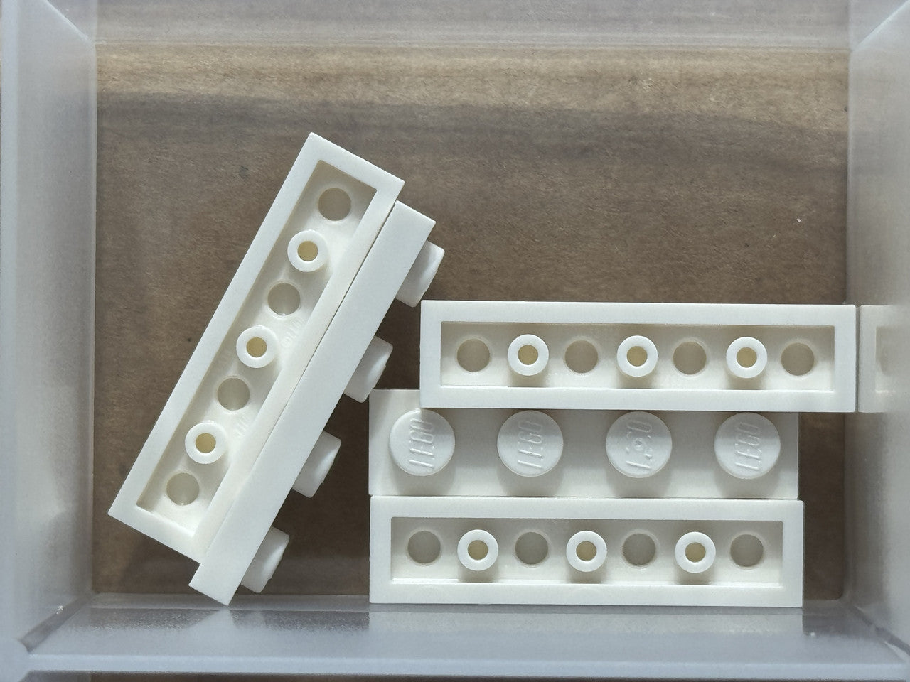 LEGO Parts - White Plate 1 x 4 - No 3710 - QTY 5