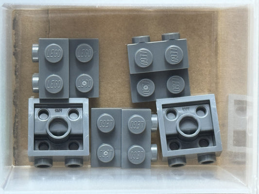 LEGO Parts - Dark Bluish Gray Plate 2 x 2 x 2/3 2 Studs Side - No 4304 - QTY 5