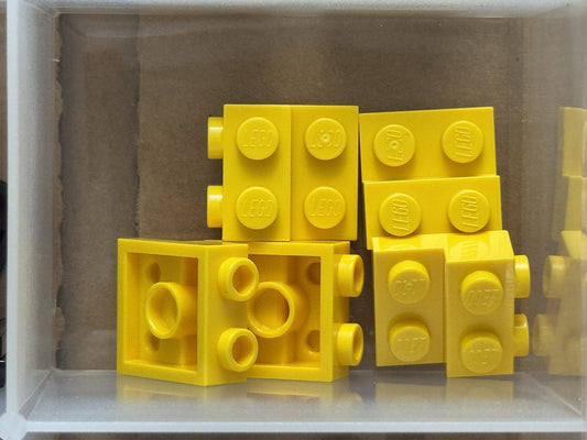 LEGO Parts - Yellow Plate 2 x 2 x 2/3 with 2 Studs on Side - No 4304 - QTY 5