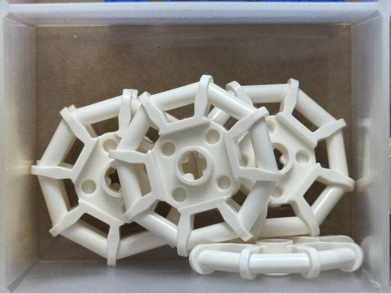 LEGO Parts - White Plate 2 x 2 with Bar Frame Octagonal - No 75937 - QTY 5