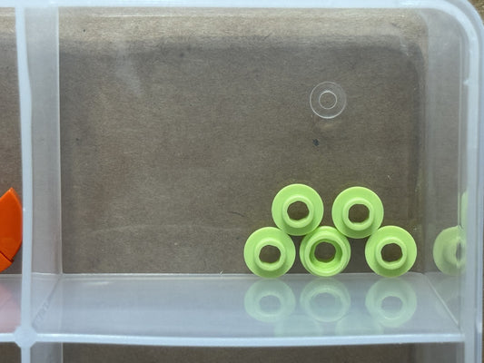 LEGO Parts - Yellowish Green Plate, Round 1 x 1 Open Stud - No 85861 - QTY 5