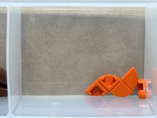 LEGO Parts - Reddish Orange Tile, Round 1 x 1 Quarter - No 25269 - QTY 5