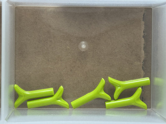 LEGO Parts - Lime Plant Stem with Bar (Carrot Top / Twig) - No 33183 - QTY 5