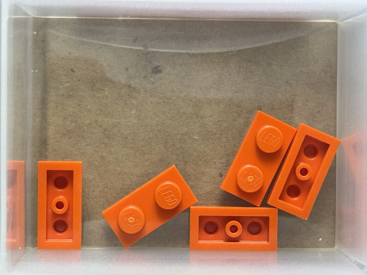 LEGO Parts - Reddish Orange Plate 1 x 2 - No 3023 - QTY 5