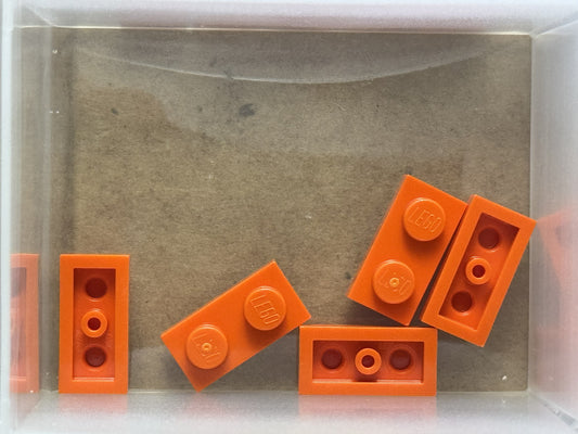 LEGO Parts - Reddish Orange Plate 1 x 2 - No 3023 - QTY 5