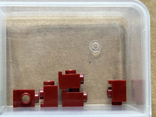 LEGO Parts - Dark Red Brick, Modified 1 x 1 with Headlight - No 4070 - QTY 5