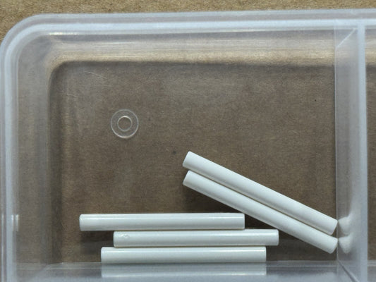 LEGO Parts - White Bar 4L (Lightsaber Blade / Wand) - No 30374 - QTY 5