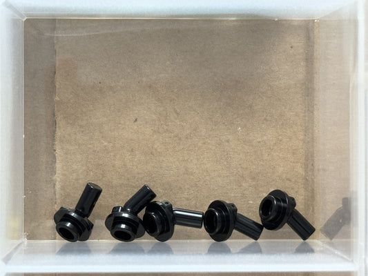 LEGO Parts - Black Bar 1L with Angled Hollow Stud - No 65578 - QTY 5