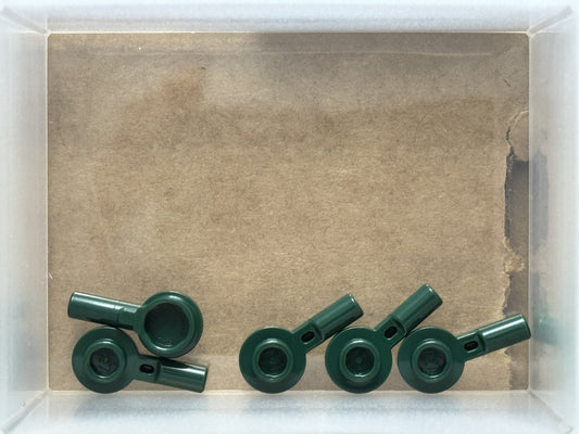 LEGO Parts - Dark Green Bar 1L with 1 x 1 Round Plate - No 32828 - QTY 5