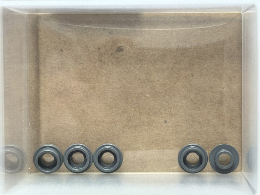 LEGO Parts - Dark Bluish Gray Plate, Round 1 x 1 Open Stud - No 85861 - QTY 5