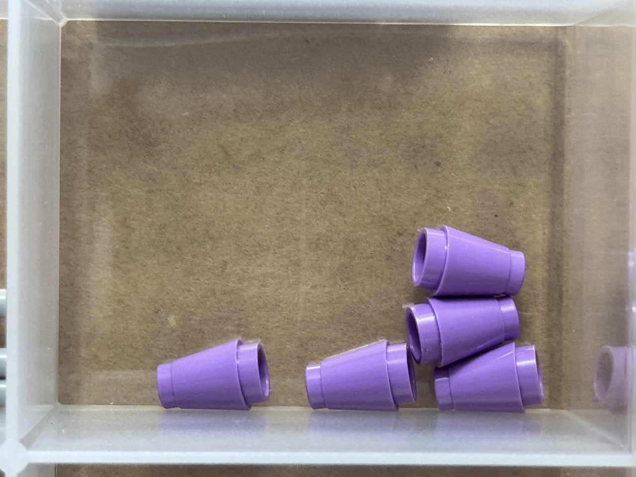 LEGO Parts - Medium Lavender Cone 1 x 1 with Top Groove - No 4589b - QTY 5