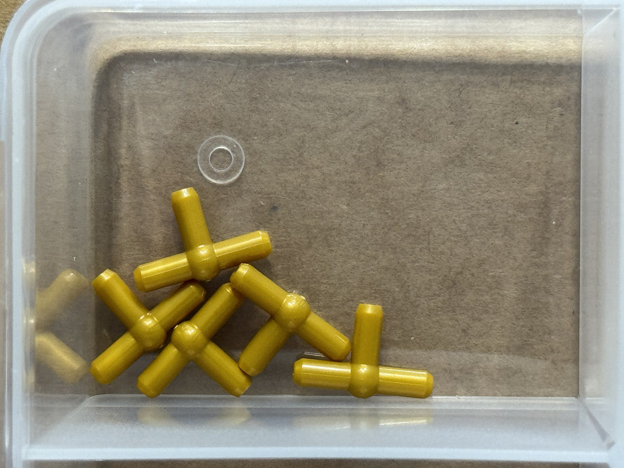 LEGO Parts - Pearl Gold Pneumatic T Piece Second Version - No 4697b - QTY 5