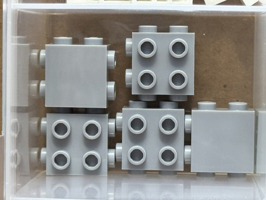 LEGO Parts - Light Bluish Gray 1 x 2 x 1 2/3 Studs Side Ends - No 67329 - QTY 5