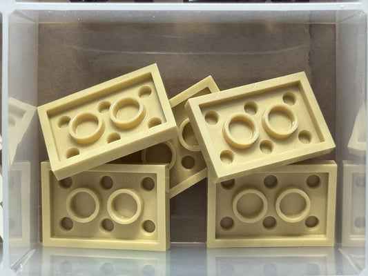 LEGO Parts - Tan Plate 2 x 3 - No 3021 - QTY 5