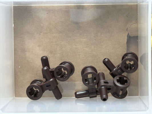 LEGO Parts - Dark Brown Pneumatic Hose Axle Connector - No 99021 - QTY 5