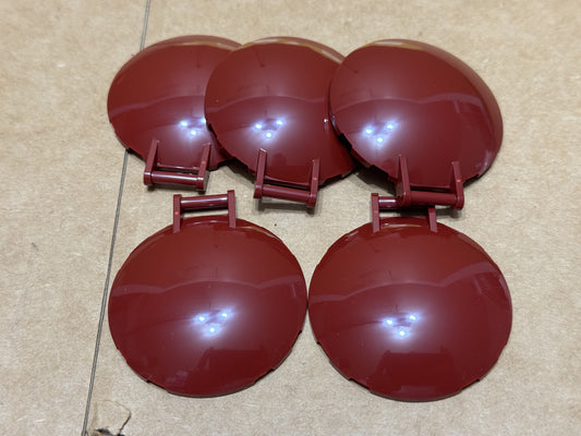 LEGO Parts - Dark Red Dish 6 x 6 Inverted with Bar Handle - No 18675 - QTY 5