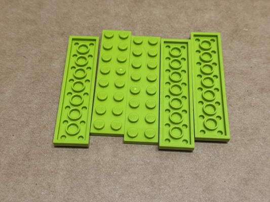 LEGO Parts - Lime Plate 2 x 8 - No 3034 - QTY 5