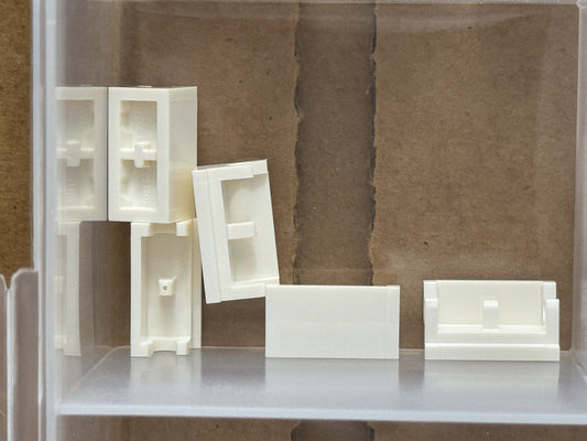 LEGO Parts - White Hinge Brick 1 x 2 Base - No 3937 - QTY 5