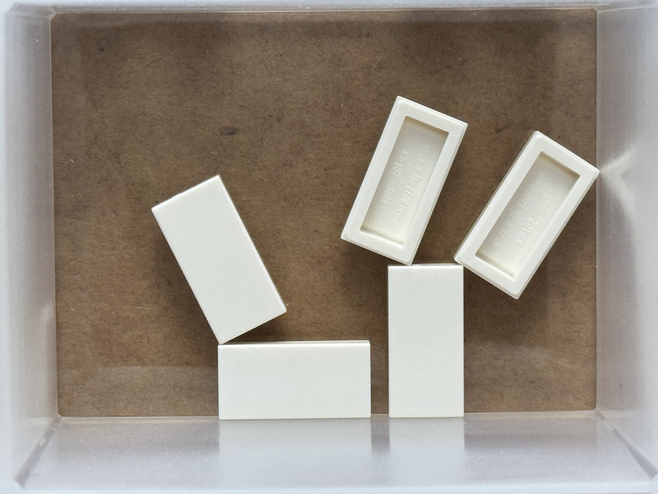 LEGO Parts - White Tile 1 x 2 - No 3069 - QTY 5
