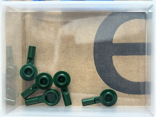 LEGO Parts - Dark Green Bar 1L with 1 x 1 Round Plate - No 32828 - QTY 5