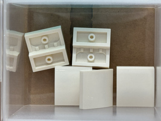 LEGO Parts - White Slope, Curved 2 x 2 x 2/3 - No 15068 - QTY 5