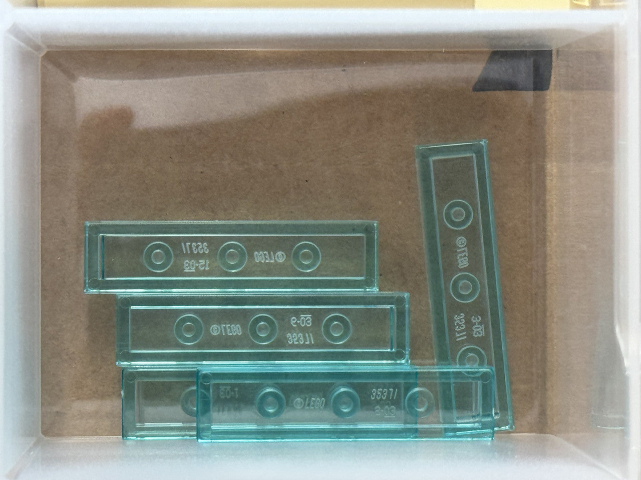 LEGO Parts - Trans-Light Blue Tile 1 x 4 - No 2431 - QTY 5