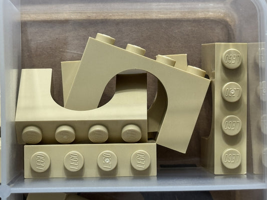 LEGO Parts - Tan Arch 1 x 4 x 2 - No 6182 - QTY 5