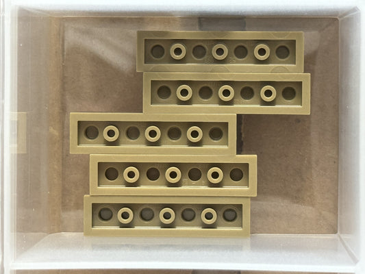 LEGO Parts - Dark Tan Plate 1 x 4 - No 3710 - QTY 5