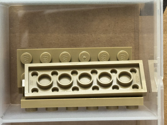 LEGO Parts - Dark Tan Plate 2 x 6 - No 3795 - QTY 5