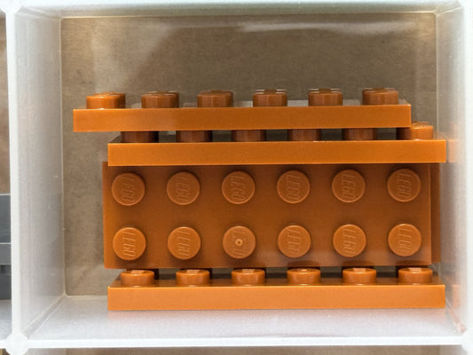 LEGO Parts - Dark Orange Plate 2 x 6 - No 3795 - QTY 5