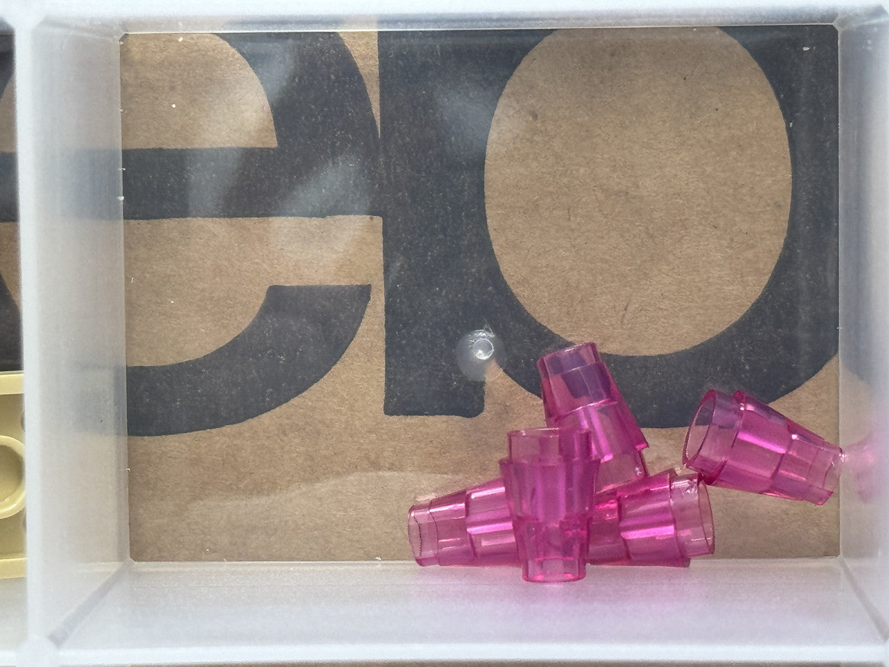 LEGO Parts - Trans-Dark Pink Cone 1 x 1 with Top Groove - No 4589b - QTY 5