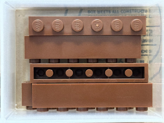 LEGO Parts - Reddish Brown Brick 1 x 6 - No 3009 - QTY 5