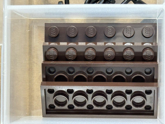 LEGO Parts - Dark Brown Plate 2 x 6 - No 3795 - QTY 5